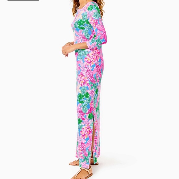NWT Lilly Pulitzer Morgann 3/4 Sleeve Maxi Tigers Lair - Picture 7 of 7